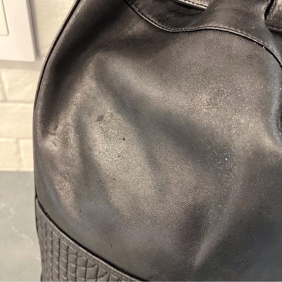 Bally vintage lamb skin leather quilted backpack bag main image 9